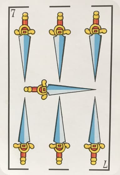 Siete de espadas